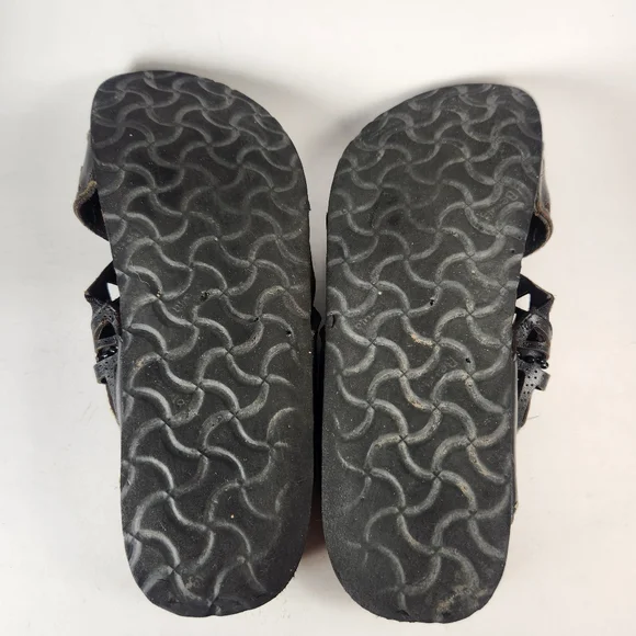 BETULA by BIRKENSTOCK Women's Joyce Sandal 10 Narrow Black Beaded Leather Shoes - Picture 6 of 9